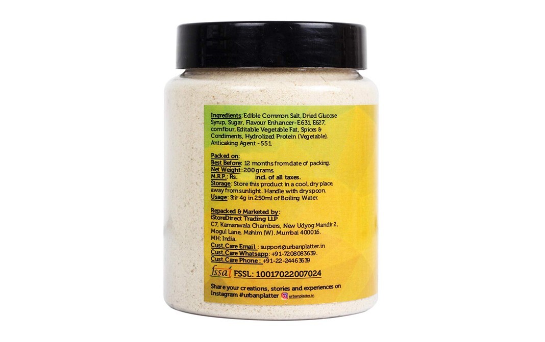 Urban Platter Vegetable Bouillon & Borth Powder   Plastic Jar  200 grams